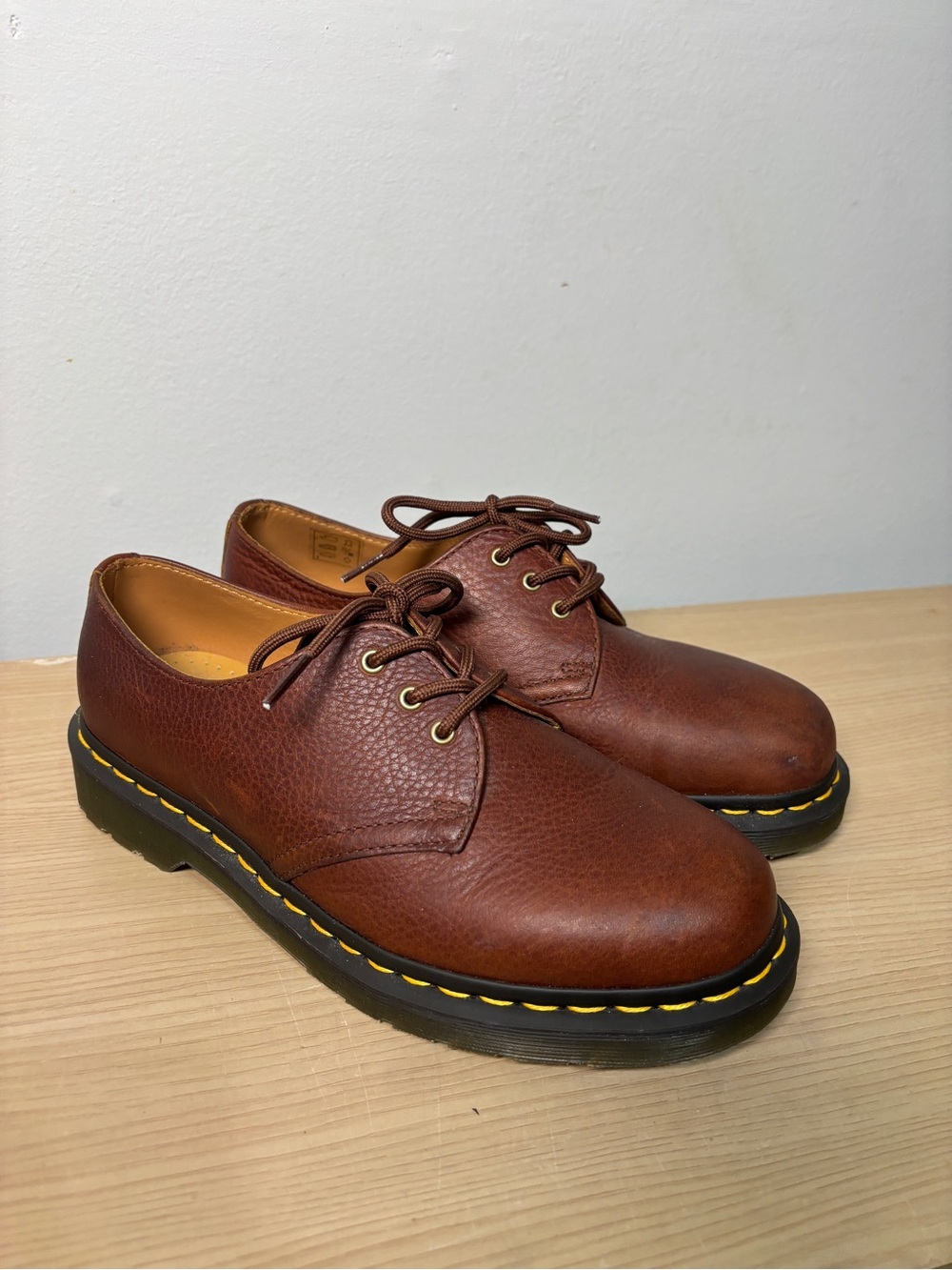 NWOT Dr. Martens 1461 Leather Oxfords Cashew Brown Mens 7, Ladies 8